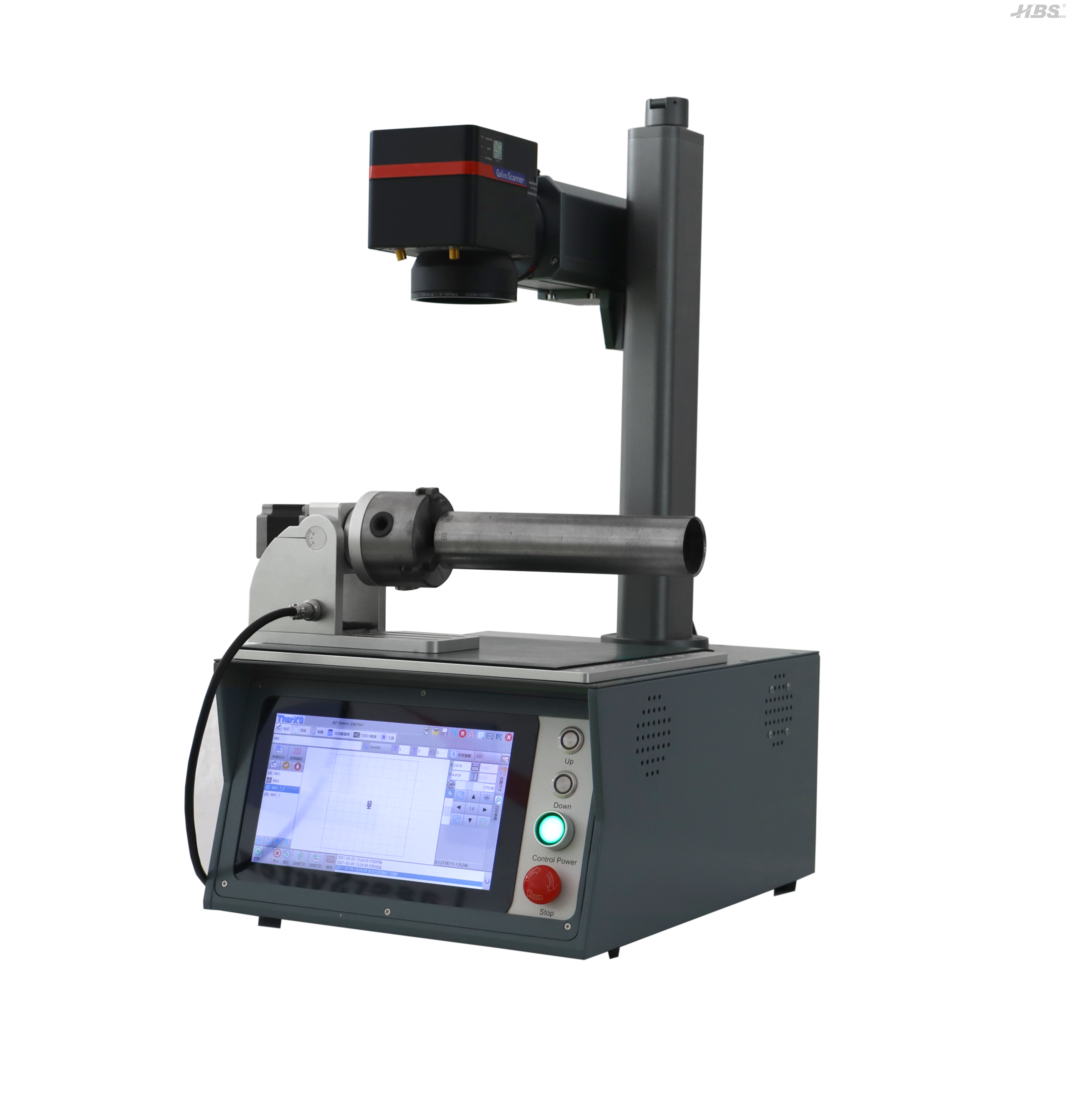 Neue Präsentationsbank Top Compact Economic Laser Marking Machine HBS-GQ-20 Neu