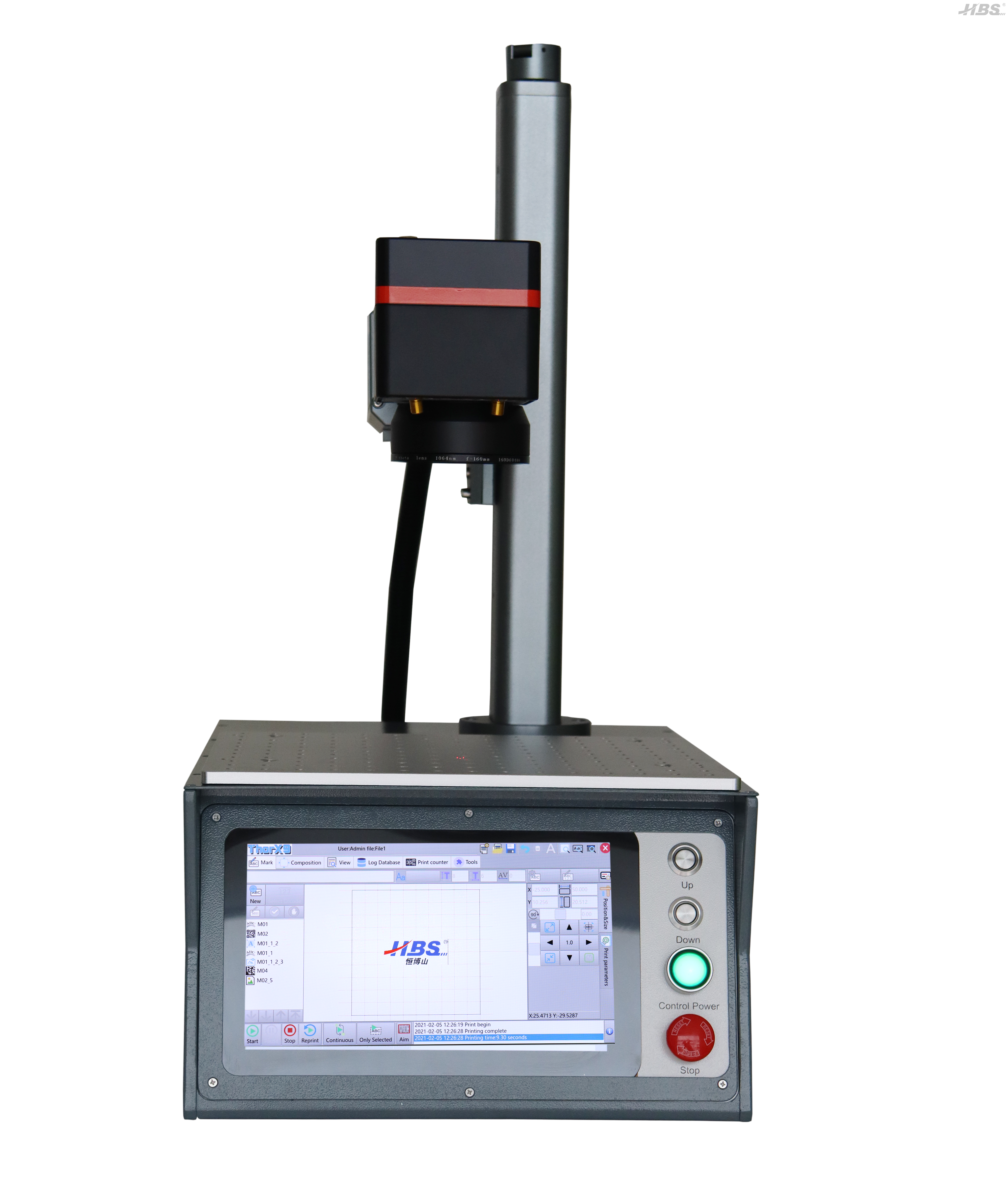 Neue Präsentationsbank Top Compact Economic Laser Marking Machine HBS-GQ-20 Neu